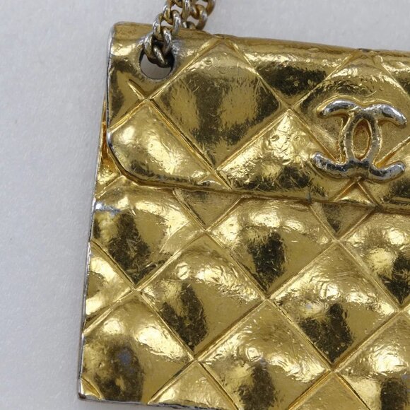 CHANEL Matelasse bag motif Earring COCO Mark vintage Plated Gold 37.8g Women - Picture 2 of 11